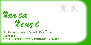 marta menzl business card